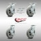 Service Caster 8 Inch SS Thermoplastic Rubber Caster Set with Roller Bearings&Brake/Swivel Lock SCC-SS30S820-TPRRD-TLB-BSL-4 - alternate 4